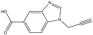 1-(prop-2-yn-1-yl)-1H-1,3-benzodiazole-5-carboxylic acid,,结构式