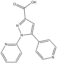 1-(pyridin-2-yl)-5-(pyridin-4-yl)-1H-pyrazole-3-carboxylic acid 结构式