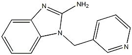 1-(pyridin-3-ylmethyl)-1H-1,3-benzodiazol-2-amine 化学構造式
