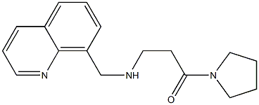 1-(pyrrolidin-1-yl)-3-[(quinolin-8-ylmethyl)amino]propan-1-one Structure