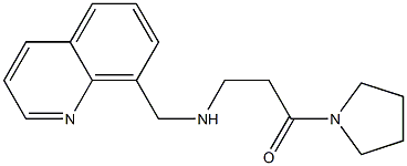 1-(pyrrolidin-1-yl)-3-[(quinolin-8-ylmethyl)amino]propan-1-one,,结构式