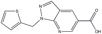 1-(thien-2-ylmethyl)-1H-pyrazolo[3,4-b]pyridine-5-carboxylic acid Structure