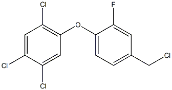 1,2,4-trichloro-5-[4-(chloromethyl)-2-fluorophenoxy]benzene 结构式