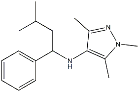 1,3,5-trimethyl-N-(3-methyl-1-phenylbutyl)-1H-pyrazol-4-amine