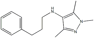 1,3,5-trimethyl-N-(3-phenylpropyl)-1H-pyrazol-4-amine,,结构式