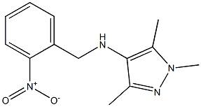1,3,5-trimethyl-N-[(2-nitrophenyl)methyl]-1H-pyrazol-4-amine Struktur