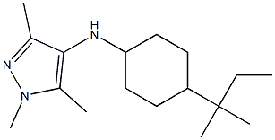 1,3,5-trimethyl-N-[4-(2-methylbutan-2-yl)cyclohexyl]-1H-pyrazol-4-amine,,结构式