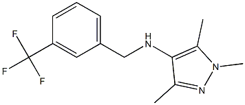 1,3,5-trimethyl-N-{[3-(trifluoromethyl)phenyl]methyl}-1H-pyrazol-4-amine|