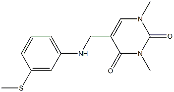 1,3-dimethyl-5-({[3-(methylsulfanyl)phenyl]amino}methyl)-1,2,3,4-tetrahydropyrimidine-2,4-dione