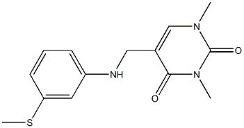  1,3-dimethyl-5-({[3-(methylsulfanyl)phenyl]amino}methyl)-1,2,3,4-tetrahydropyrimidine-2,4-dione