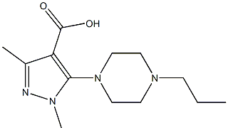  1,3-dimethyl-5-(4-propylpiperazin-1-yl)-1H-pyrazole-4-carboxylic acid