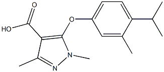 1,3-dimethyl-5-[3-methyl-4-(propan-2-yl)phenoxy]-1H-pyrazole-4-carboxylic acid