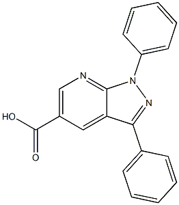 1,3-diphenyl-1H-pyrazolo[3,4-b]pyridine-5-carboxylic acid,,结构式