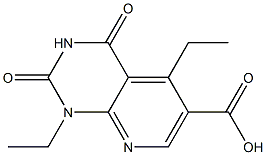 1,5-diethyl-2,4-dioxo-1H,2H,3H,4H-pyrido[2,3-d]pyrimidine-6-carboxylic acid 化学構造式
