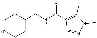 1,5-dimethyl-N-(piperidin-4-ylmethyl)-1H-pyrazole-4-carboxamide,,结构式