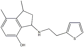 1,7-dimethyl-3-{[2-(thiophen-2-yl)ethyl]amino}-2,3-dihydro-1H-inden-4-ol 结构式