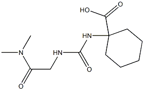 1-[({[2-(dimethylamino)-2-oxoethyl]amino}carbonyl)amino]cyclohexanecarboxylic acid 结构式