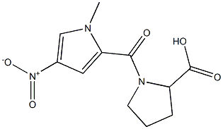 1-[(1-methyl-4-nitro-1H-pyrrol-2-yl)carbonyl]pyrrolidine-2-carboxylic acid,,结构式