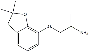 1-[(2,2-dimethyl-2,3-dihydro-1-benzofuran-7-yl)oxy]propan-2-amine 结构式