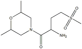 1-[(2,6-dimethylmorpholin-4-yl)carbonyl]-3-(methylsulfonyl)propylamine 化学構造式