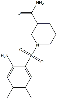 1-[(2-amino-4,5-dimethylbenzene)sulfonyl]piperidine-3-carboxamide 结构式