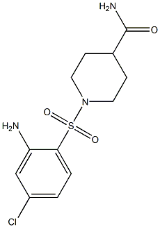 1-[(2-amino-4-chlorobenzene)sulfonyl]piperidine-4-carboxamide|