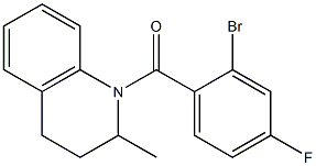 1-[(2-bromo-4-fluorophenyl)carbonyl]-2-methyl-1,2,3,4-tetrahydroquinoline|