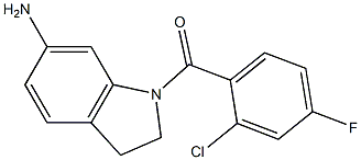 1-[(2-chloro-4-fluorophenyl)carbonyl]-2,3-dihydro-1H-indol-6-amine Structure