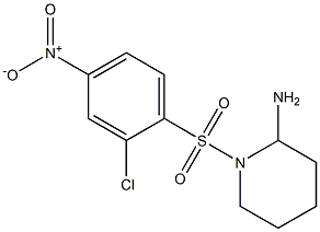 1-[(2-chloro-4-nitrobenzene)sulfonyl]piperidin-2-amine 结构式