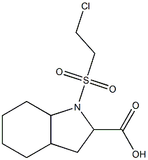 1-[(2-chloroethyl)sulfonyl]octahydro-1H-indole-2-carboxylic acid Structure