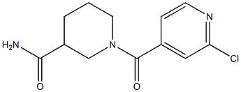 1-[(2-chloropyridin-4-yl)carbonyl]piperidine-3-carboxamide,,结构式