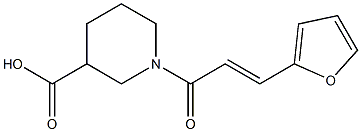 1-[(2E)-3-(2-furyl)prop-2-enoyl]piperidine-3-carboxylic acid,,结构式