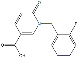 1-[(2-fluorophenyl)methyl]-6-oxo-1,6-dihydropyridine-3-carboxylic acid,,结构式