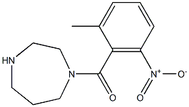 1-[(2-methyl-6-nitrophenyl)carbonyl]-1,4-diazepane 化学構造式