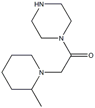 1-[(2-methylpiperidin-1-yl)acetyl]piperazine,,结构式