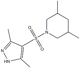 1-[(3,5-dimethyl-1H-pyrazol-4-yl)sulfonyl]-3,5-dimethylpiperidine Structure