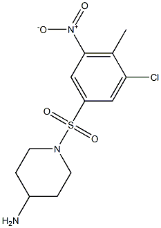 1-[(3-chloro-4-methyl-5-nitrobenzene)sulfonyl]piperidin-4-amine