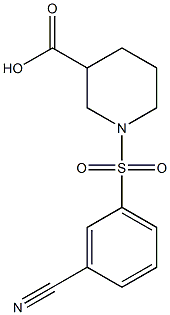 1-[(3-cyanobenzene)sulfonyl]piperidine-3-carboxylic acid