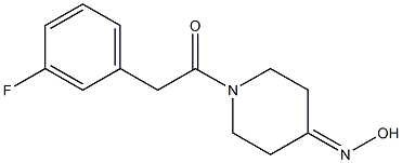 1-[(3-fluorophenyl)acetyl]piperidin-4-one oxime 化学構造式
