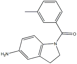 1-[(3-methylphenyl)carbonyl]-2,3-dihydro-1H-indol-5-amine 结构式