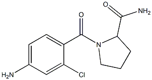 1-[(4-amino-2-chlorophenyl)carbonyl]pyrrolidine-2-carboxamide 化学構造式