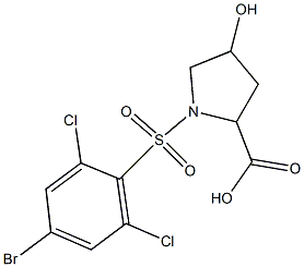  1-[(4-bromo-2,6-dichlorobenzene)sulfonyl]-4-hydroxypyrrolidine-2-carboxylic acid