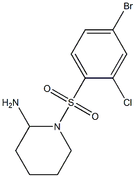 1-[(4-bromo-2-chlorobenzene)sulfonyl]piperidin-2-amine Structure