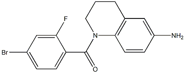 1-[(4-bromo-2-fluorophenyl)carbonyl]-1,2,3,4-tetrahydroquinolin-6-amine,,结构式