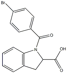 1-[(4-bromophenyl)carbonyl]-2,3-dihydro-1H-indole-2-carboxylic acid