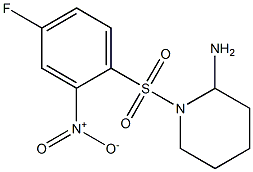 1-[(4-fluoro-2-nitrobenzene)sulfonyl]piperidin-2-amine 化学構造式