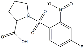 1-[(4-fluoro-2-nitrobenzene)sulfonyl]pyrrolidine-2-carboxylic acid|