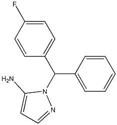 1-[(4-fluorophenyl)(phenyl)methyl]-1H-pyrazol-5-amine,,结构式