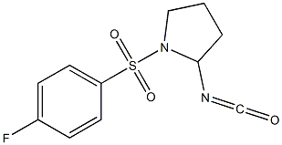 1-[(4-fluorophenyl)sulfonyl]-2-isocyanatopyrrolidine,,结构式