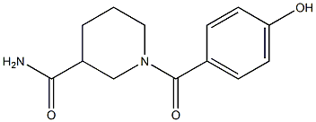 1-[(4-hydroxyphenyl)carbonyl]piperidine-3-carboxamide Struktur